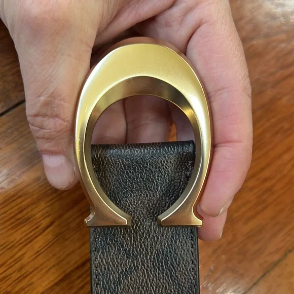 Coach New York Signature C Buckle Belt in Chestnut Brown Size XL - Picture 13 of 13